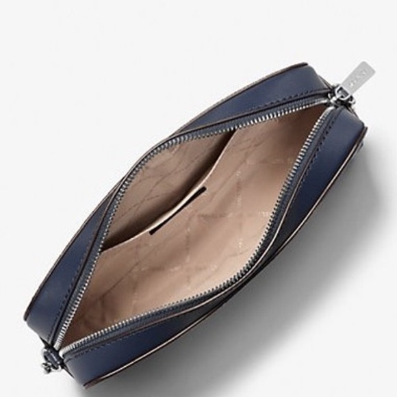 Michael Kors Jet Set Item Crossbody Bag Navy Polka Dot Large NWT - Picture 3 of 15